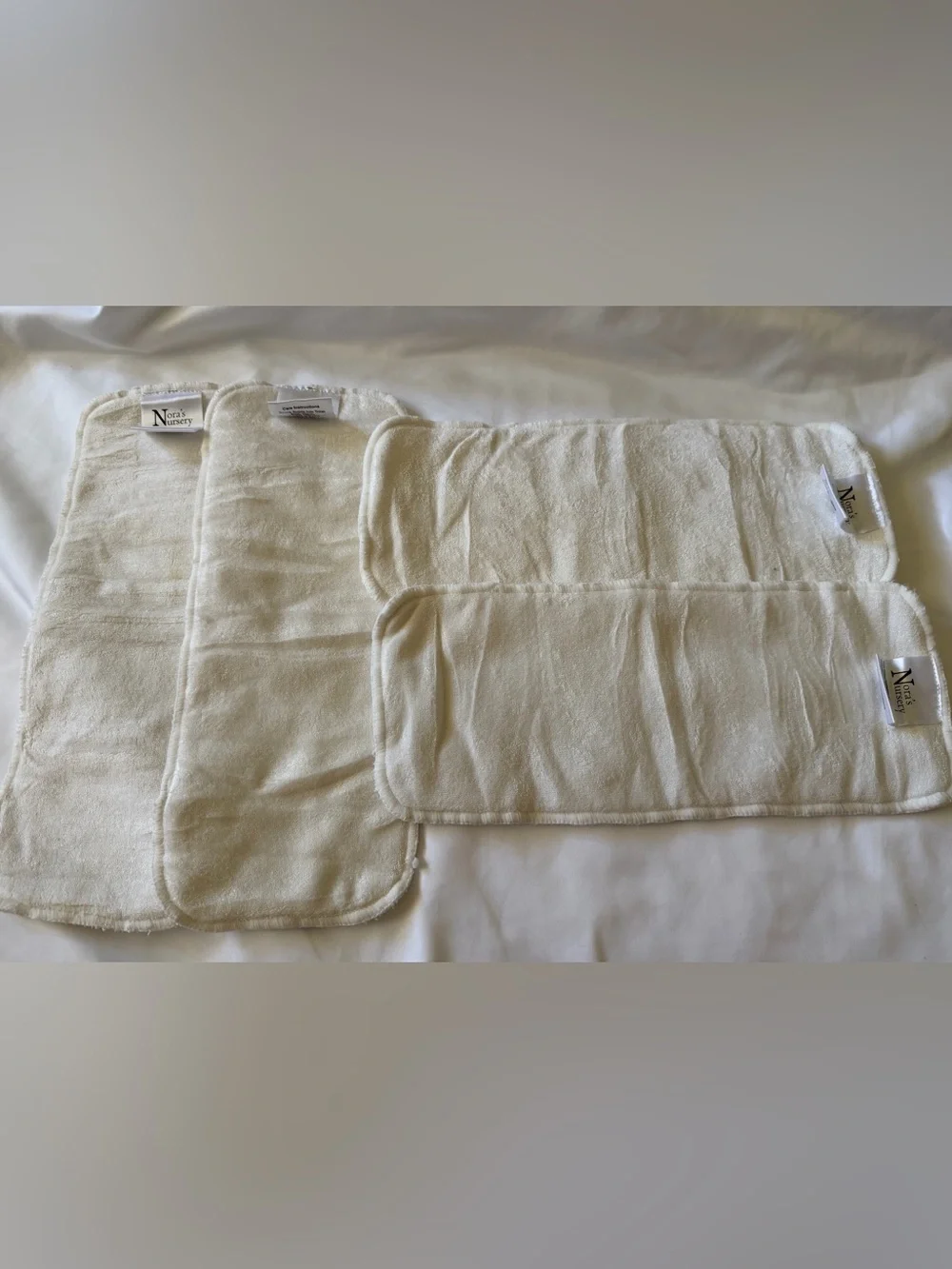 Nora’s Nursery cloth diapers lot 4 (pocket shells + bamboo inserts) Citrus bee